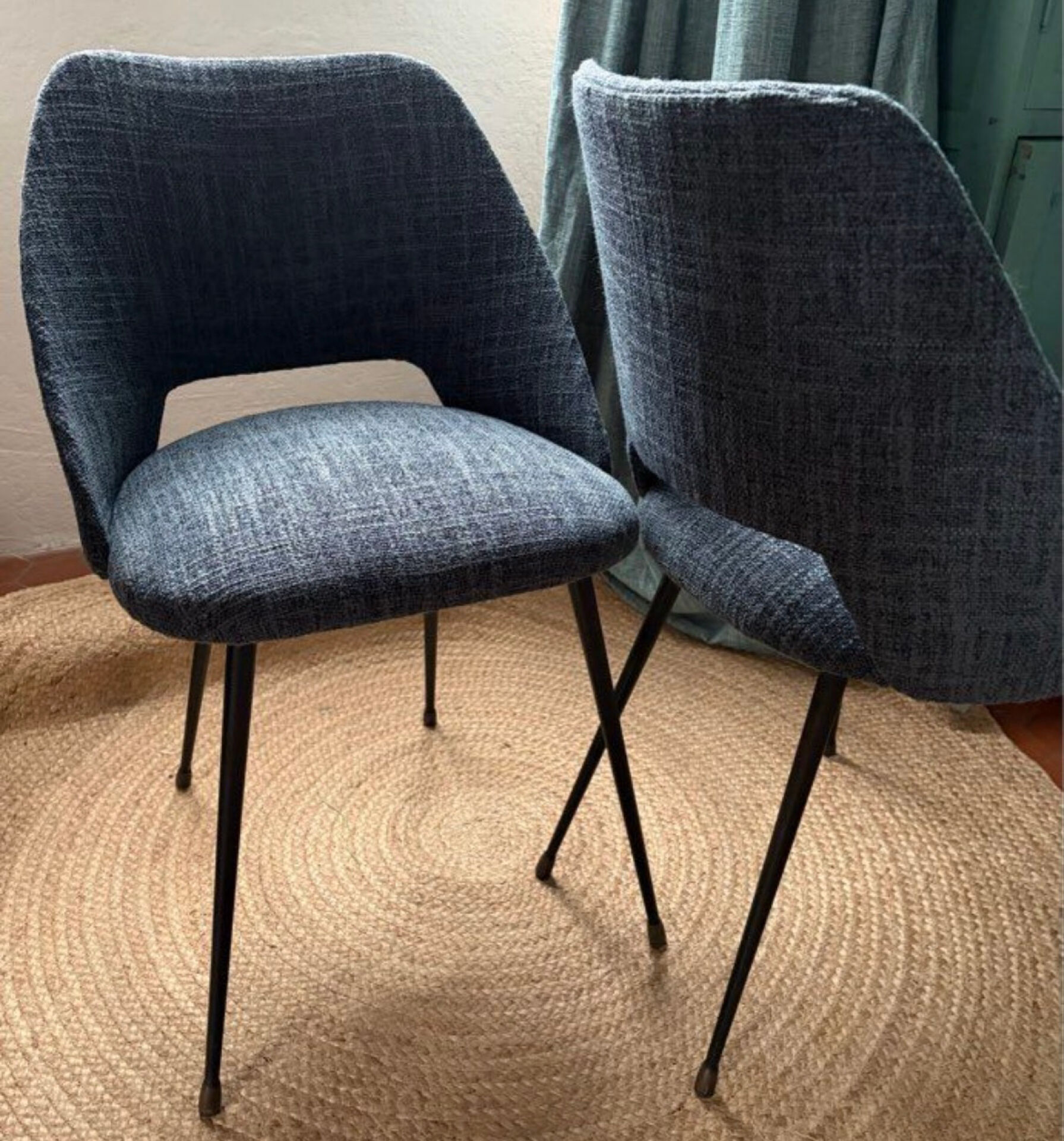 Paire de chaise gondole vintage 