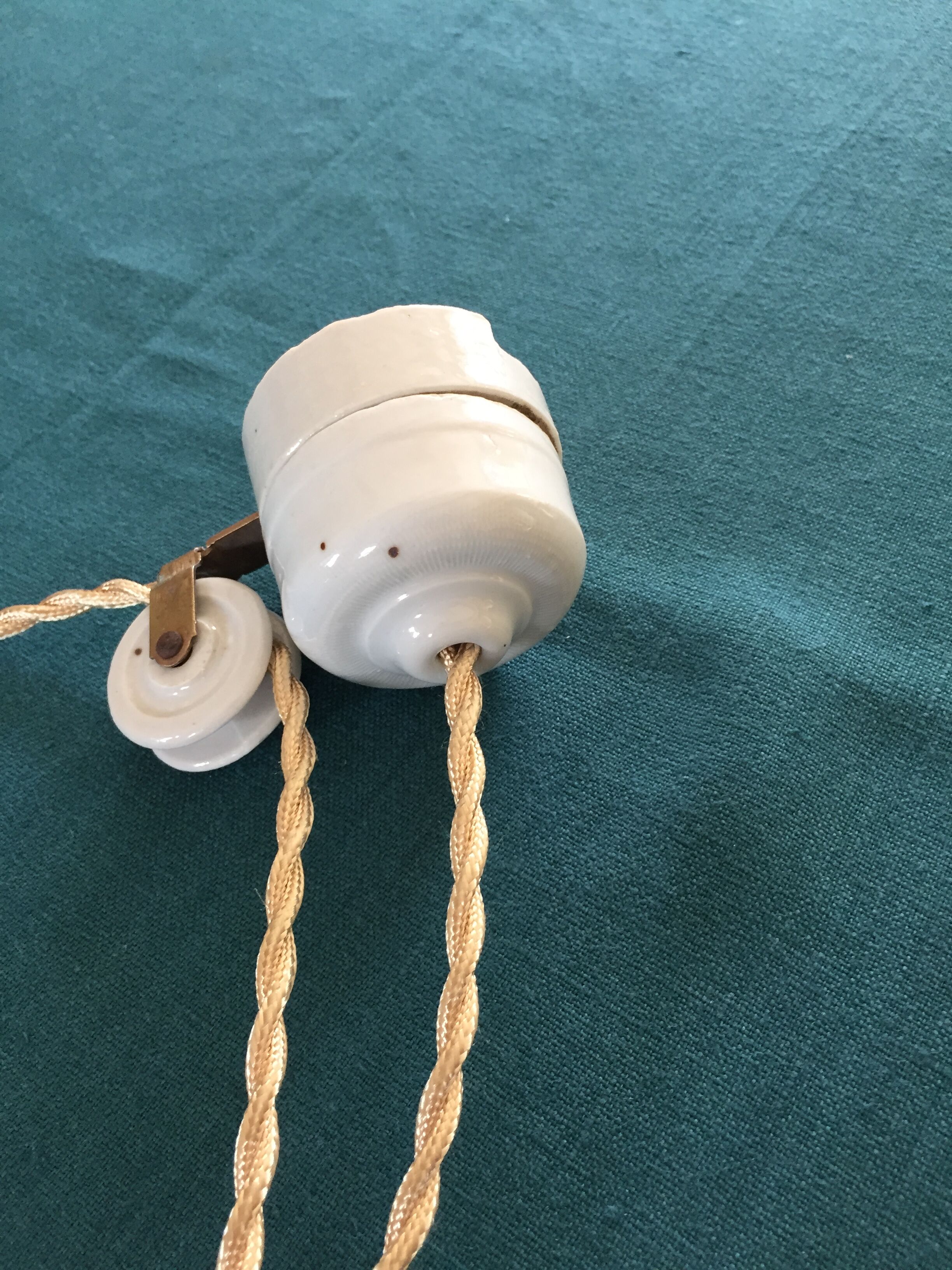 Suspension opaline rises down 1920s (number 8)