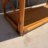 Vintage wall shelf in rattan
