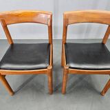 Set of Two Midcentury Rare Dining Chairs Bramin, Denmark, 1960s