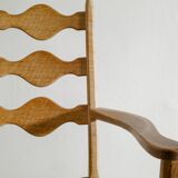 Vintage Danish Sculptural Wooden Armchairs by Henning Kjaernulf, 1950s