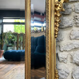 Antique mirror with closed frames, 123/100cm, gilded with gold leaf, mercury.
