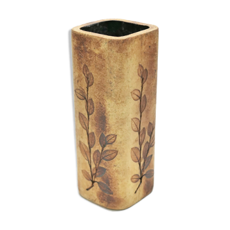 Vase raymonde leduc vallauris 1960-70 nature print/sheets