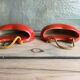 Paire de suspensions murales coeurs rouge Goebel 1950’s