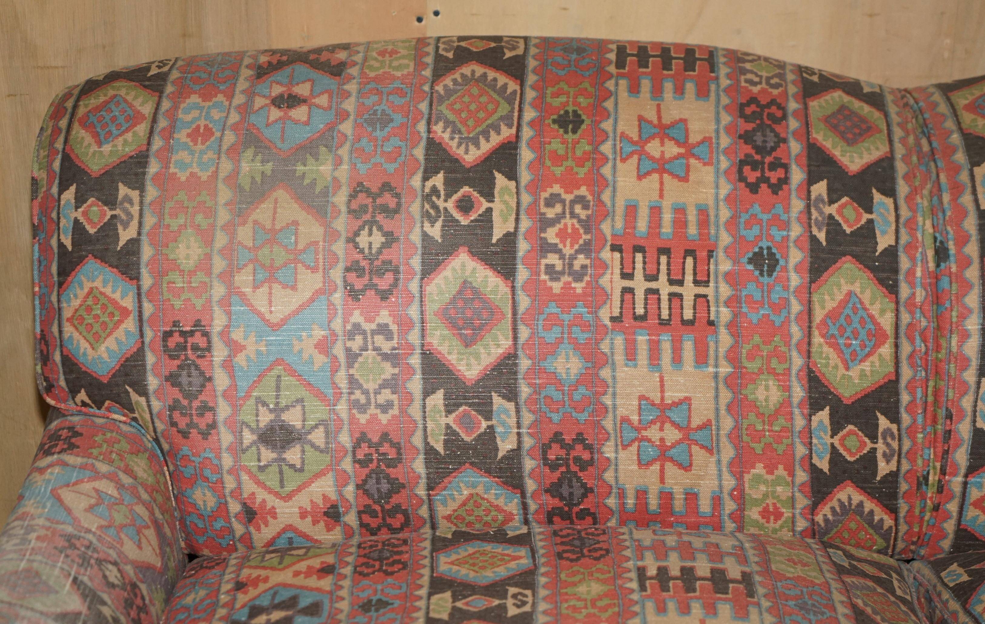 Three-seater Kilim vintage sofa by George Smith
