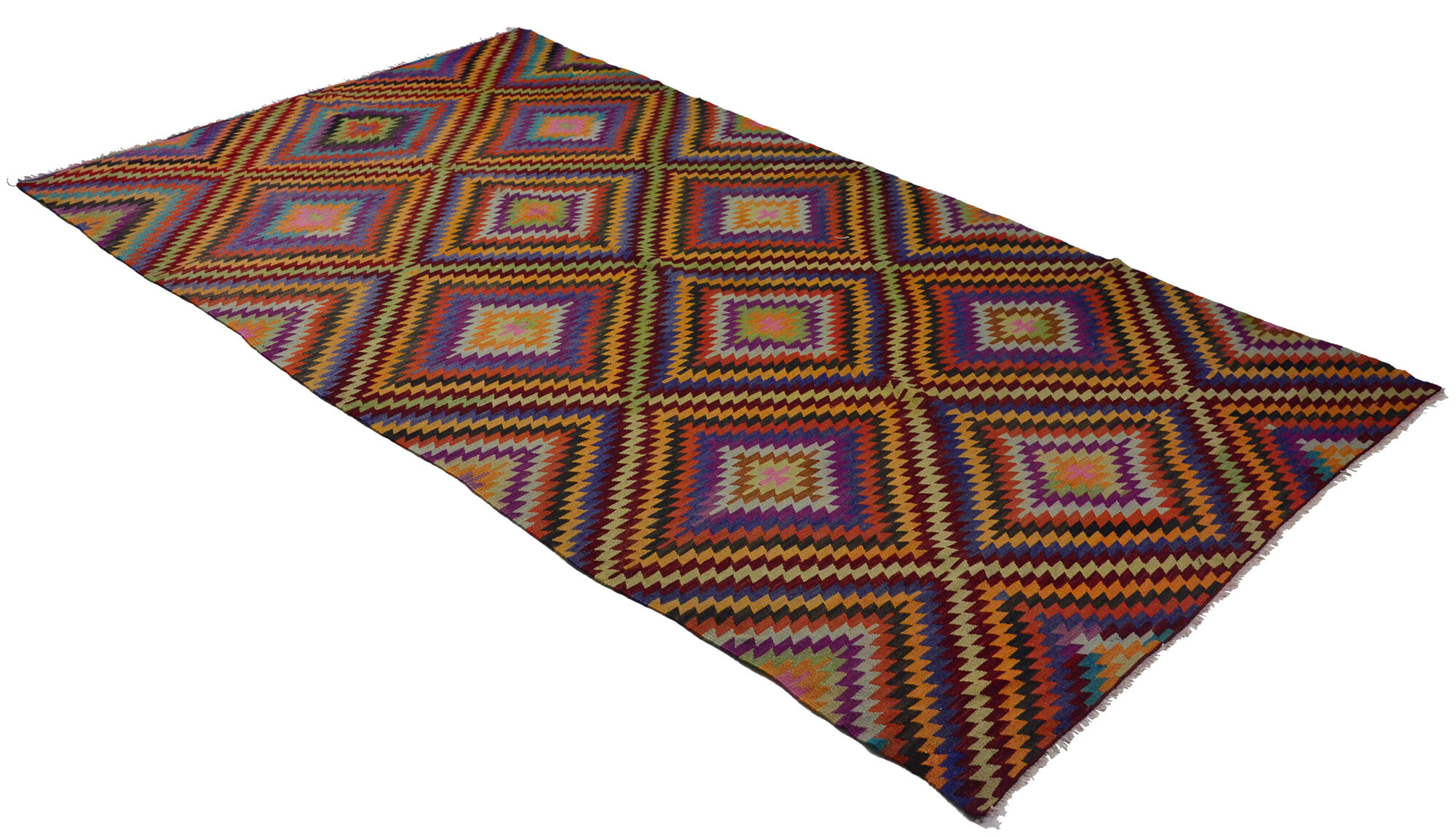 Anatolian handmade kilim rug 321 cm x 177 cm