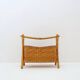 Vintage bamboo magazine rack in bohemian style - 1970s