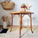 Vintage rattan stool or side table – 1960s Riviera style