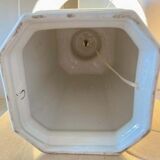 White lacquered ceramic table lamp, Italy 1970s