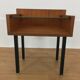 Table de chevet moderniste années 50 bois et verre