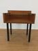 Table de chevet moderniste années 50 bois et verre