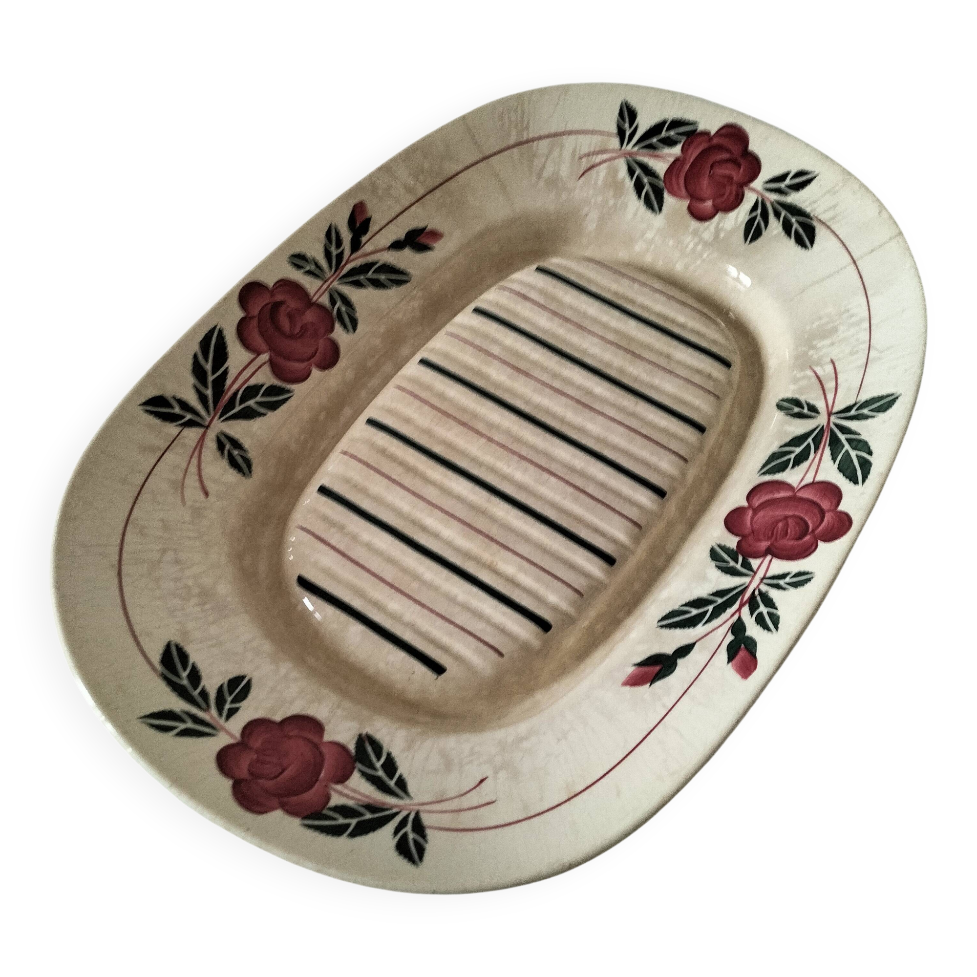 Asparagus dish HBC (Hippolyte Boulenger & Cie), 1920-1955