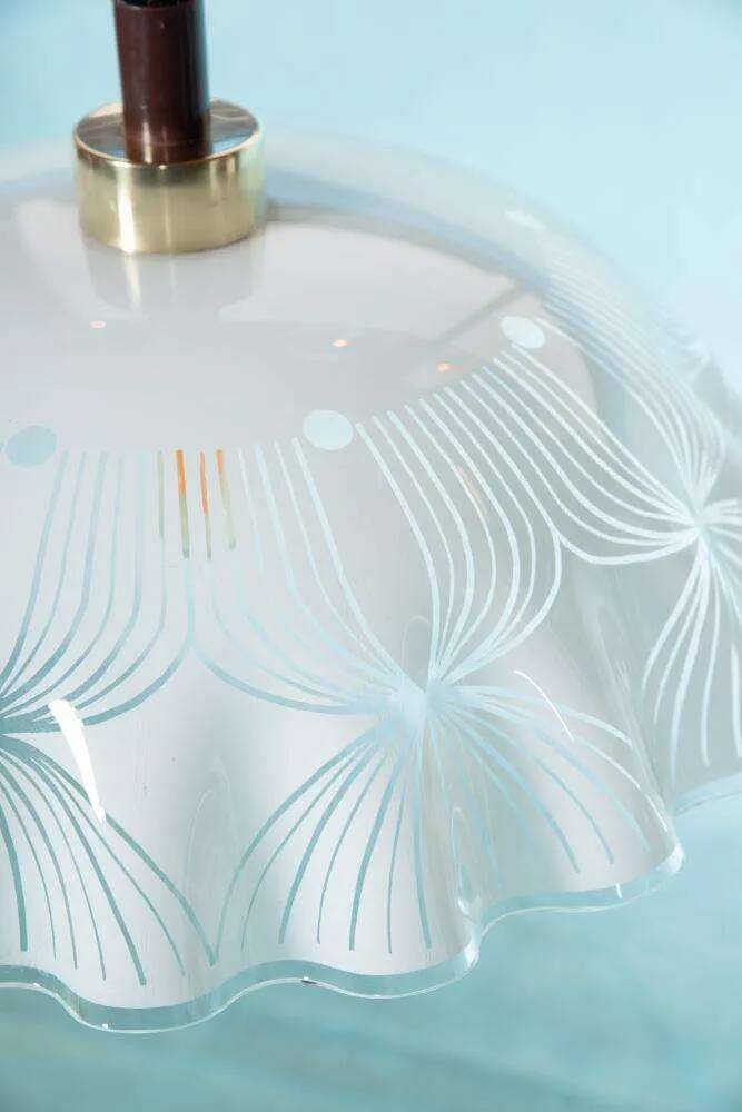 70s space age glass pendant, vintage glass pendant from Sweden.