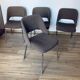 4 fabric and metal chairs