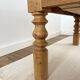 Large farmhouse-style coffee table with drawers, renovated oak.
