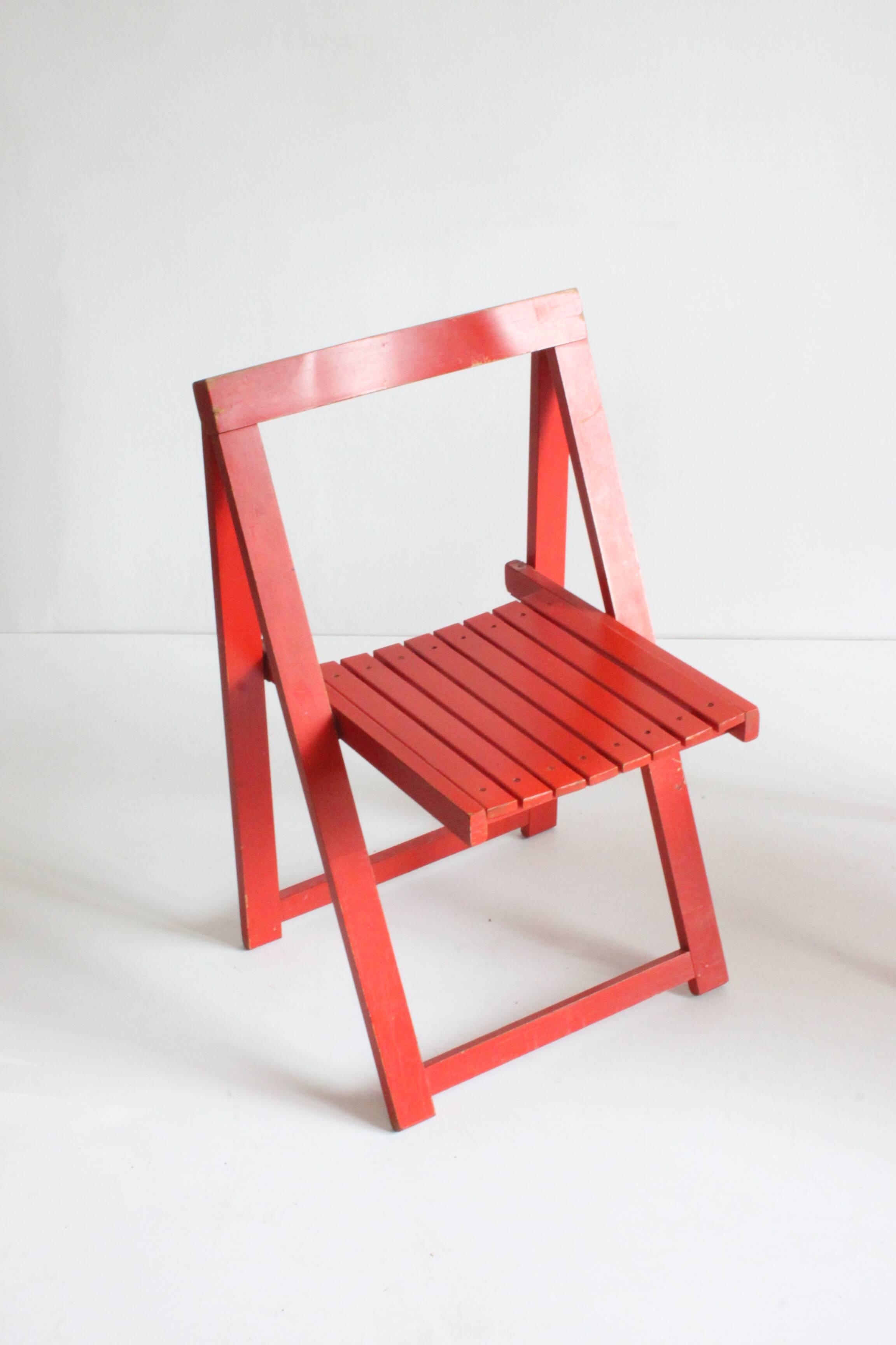 Vintage wooden folding chairs 1960s
