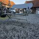 Banc de jardin ancien en fer forgé massif