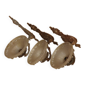 Appliques bronze / verre