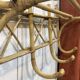 1960s rattan wall coat rack
