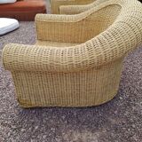 Rattan armchairs