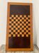 Grand plateau vintage de jeu de dame en bois