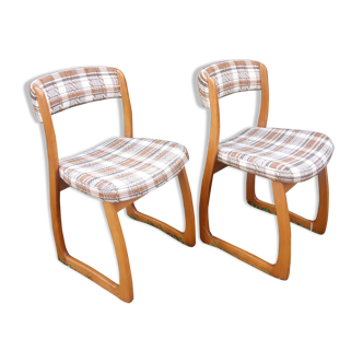 Vintage sledding chairs