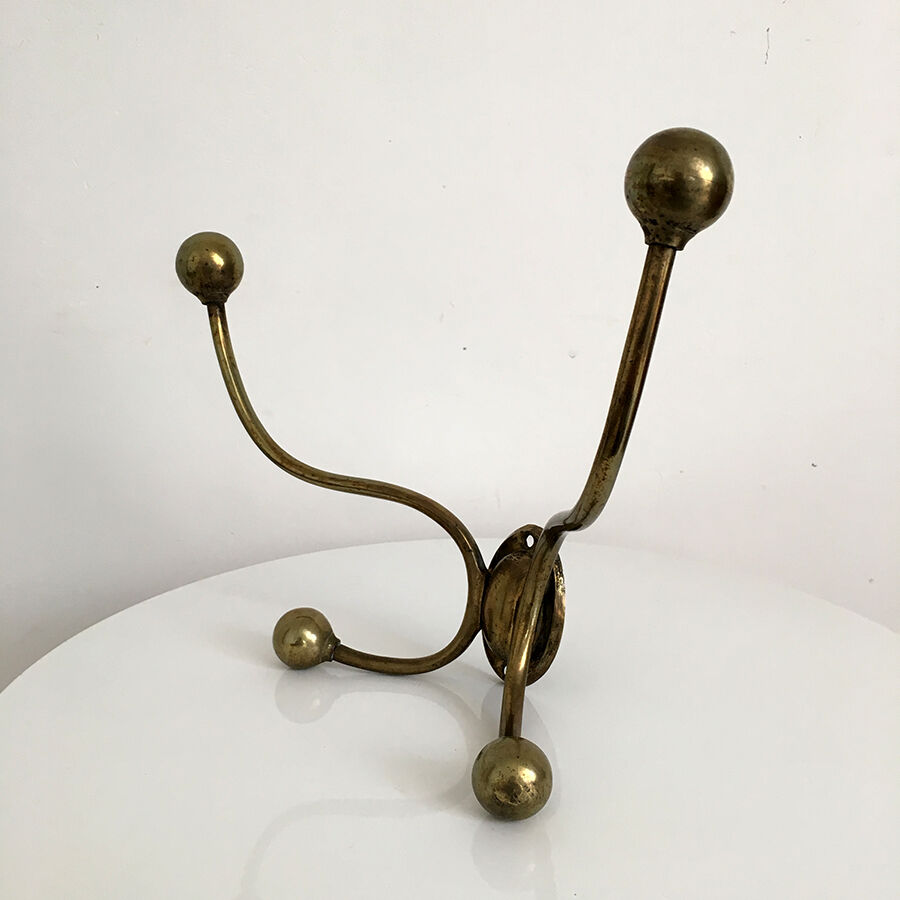 Vintage brass coat hook