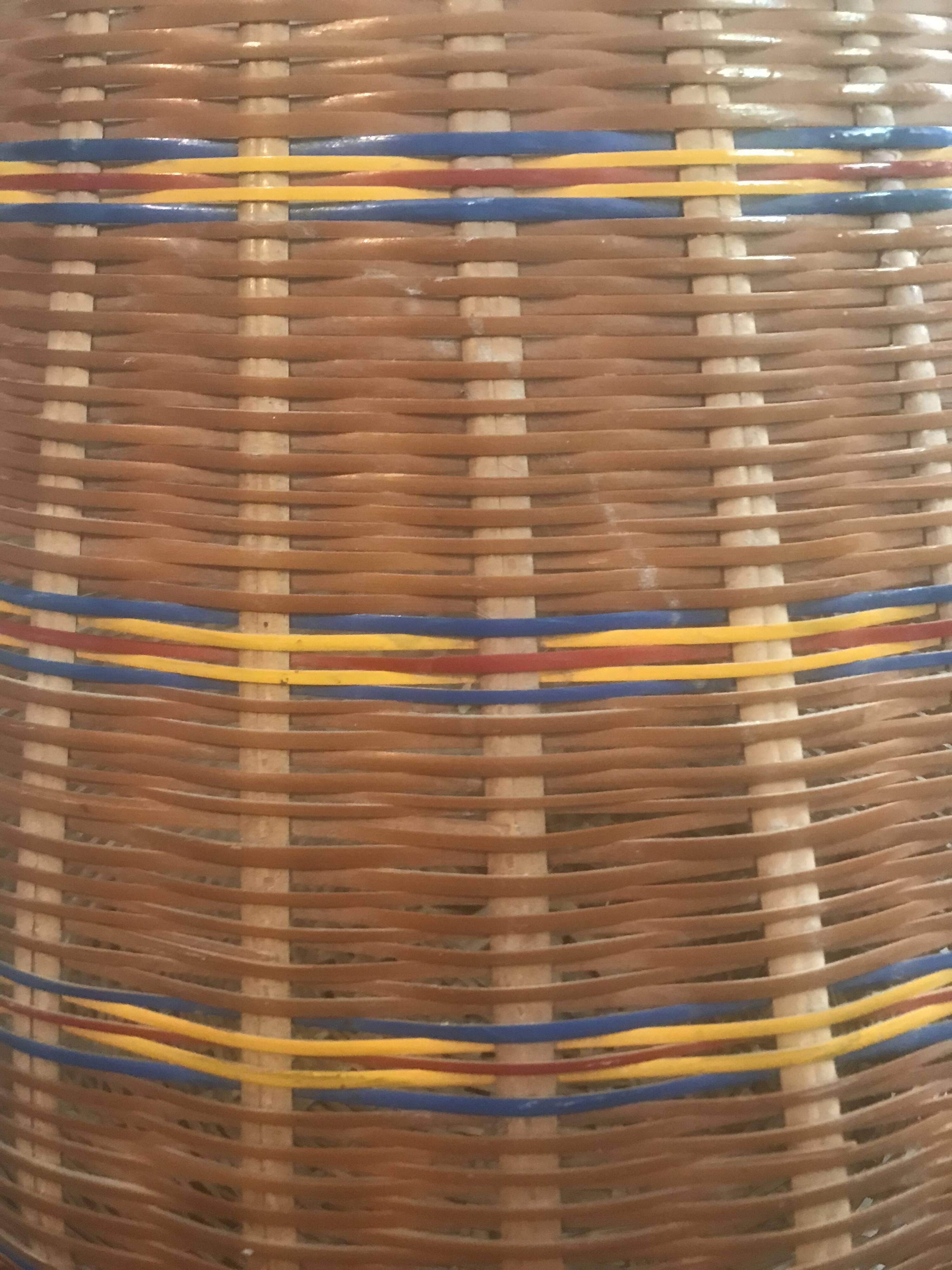 Large vintage wicker basket