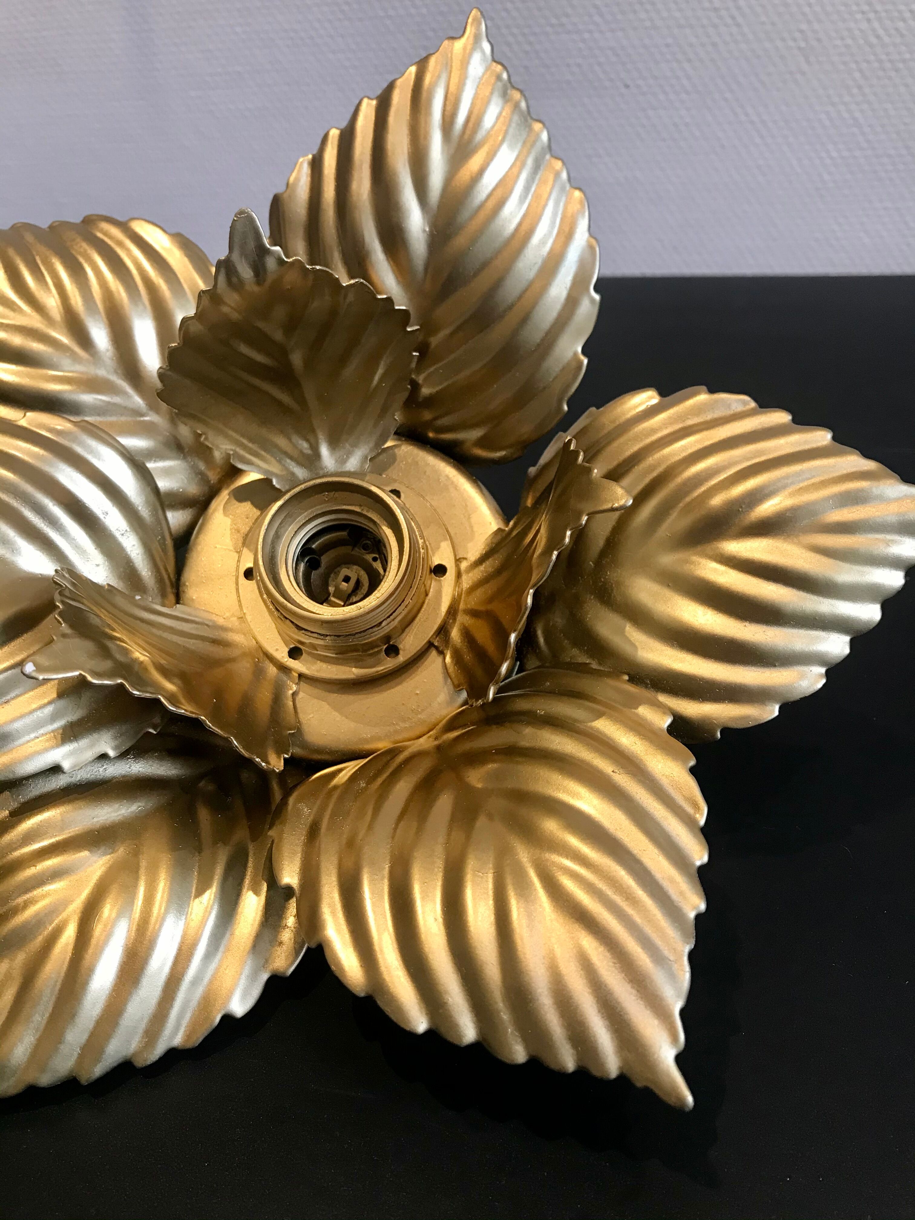 Wall light or ceiling golden leaves