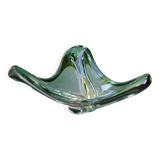 Val St Lambert green crystal bowl