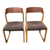 Set of two Baumann sled chairs