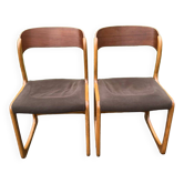 Set of two Baumann sled chairs