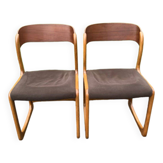 Set of two Baumann sled chairs