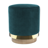 Stool velvet blue duck Red Edition