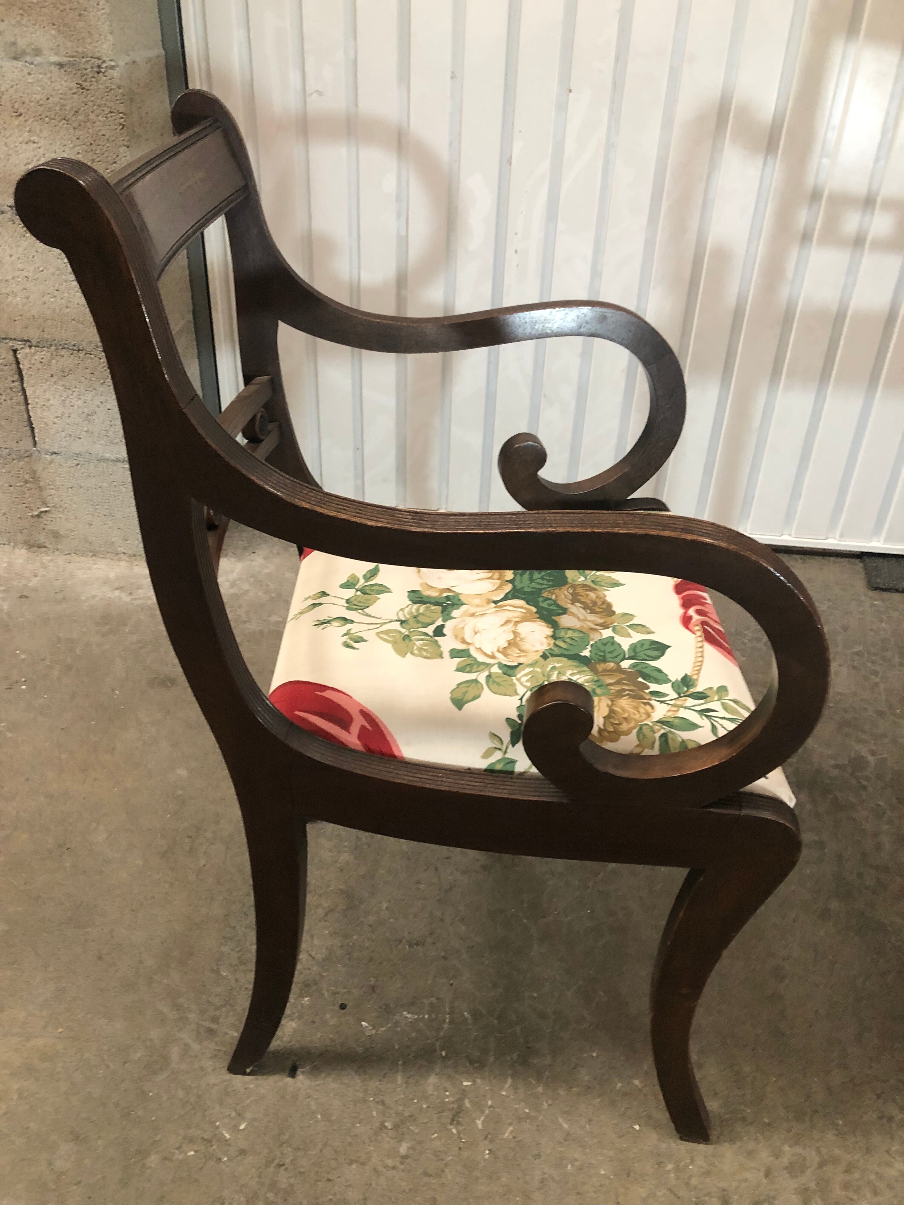 Pair of english bridge chairs