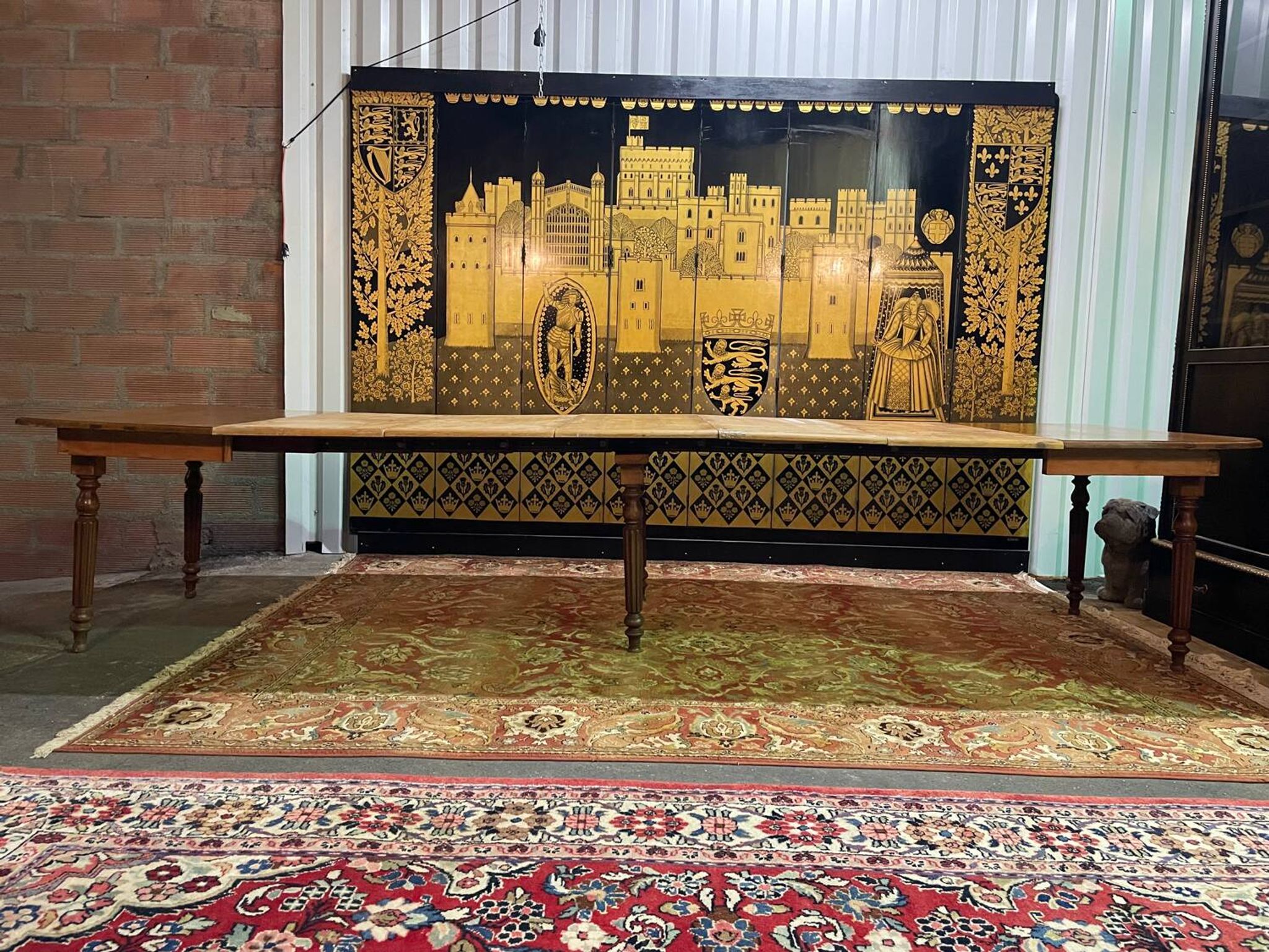 Table Louis Philippe en chêne avec 5 rallonges