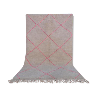 Tapis beni ourain rose 243 x 153 cm