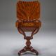 Table de couture Biedermeier en acajou, 1850