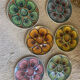 Set of 6 ceramic oyster plates