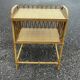 table d'appoint en rotin et osier  1970