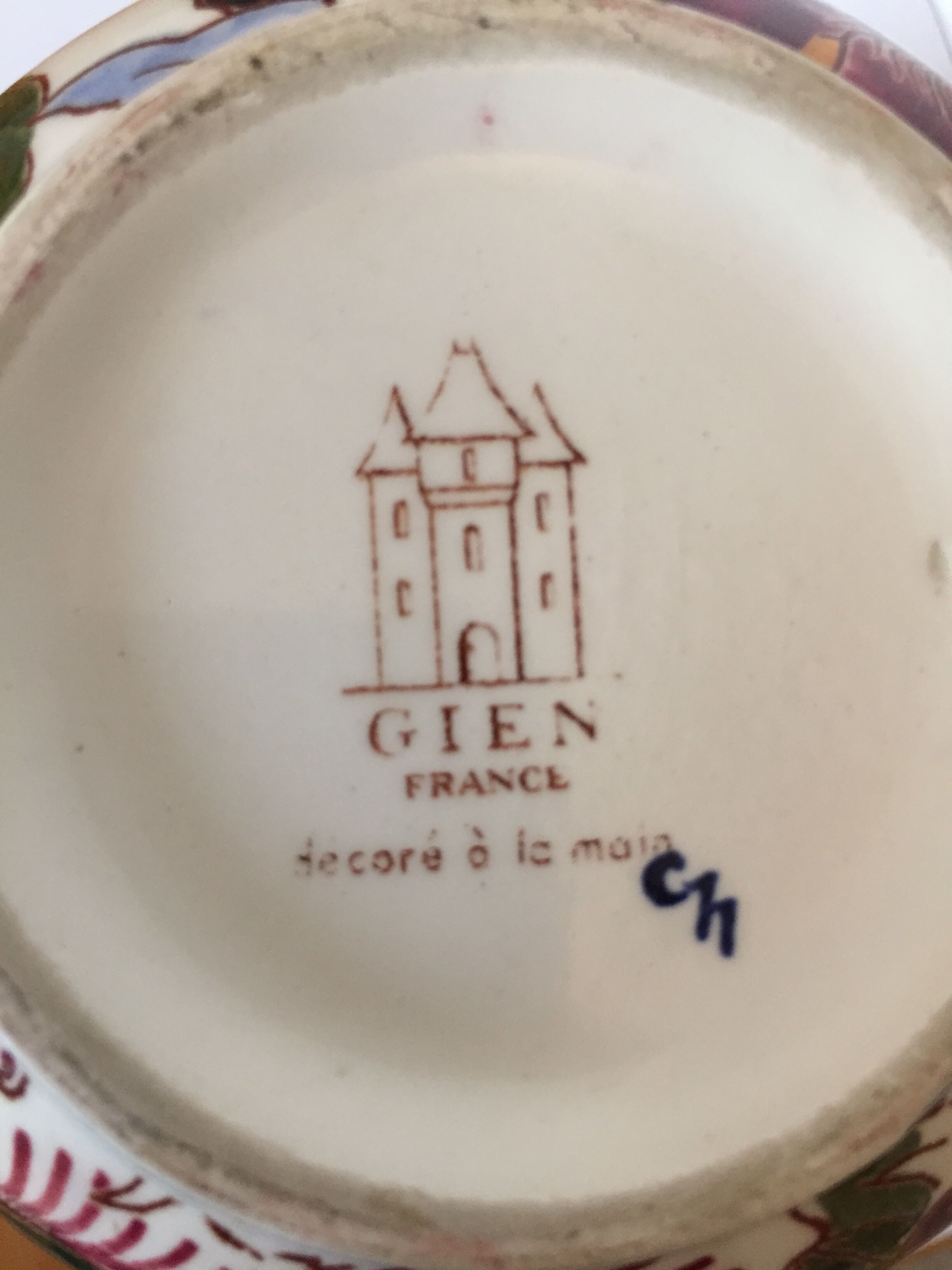 Gien ceramic vase