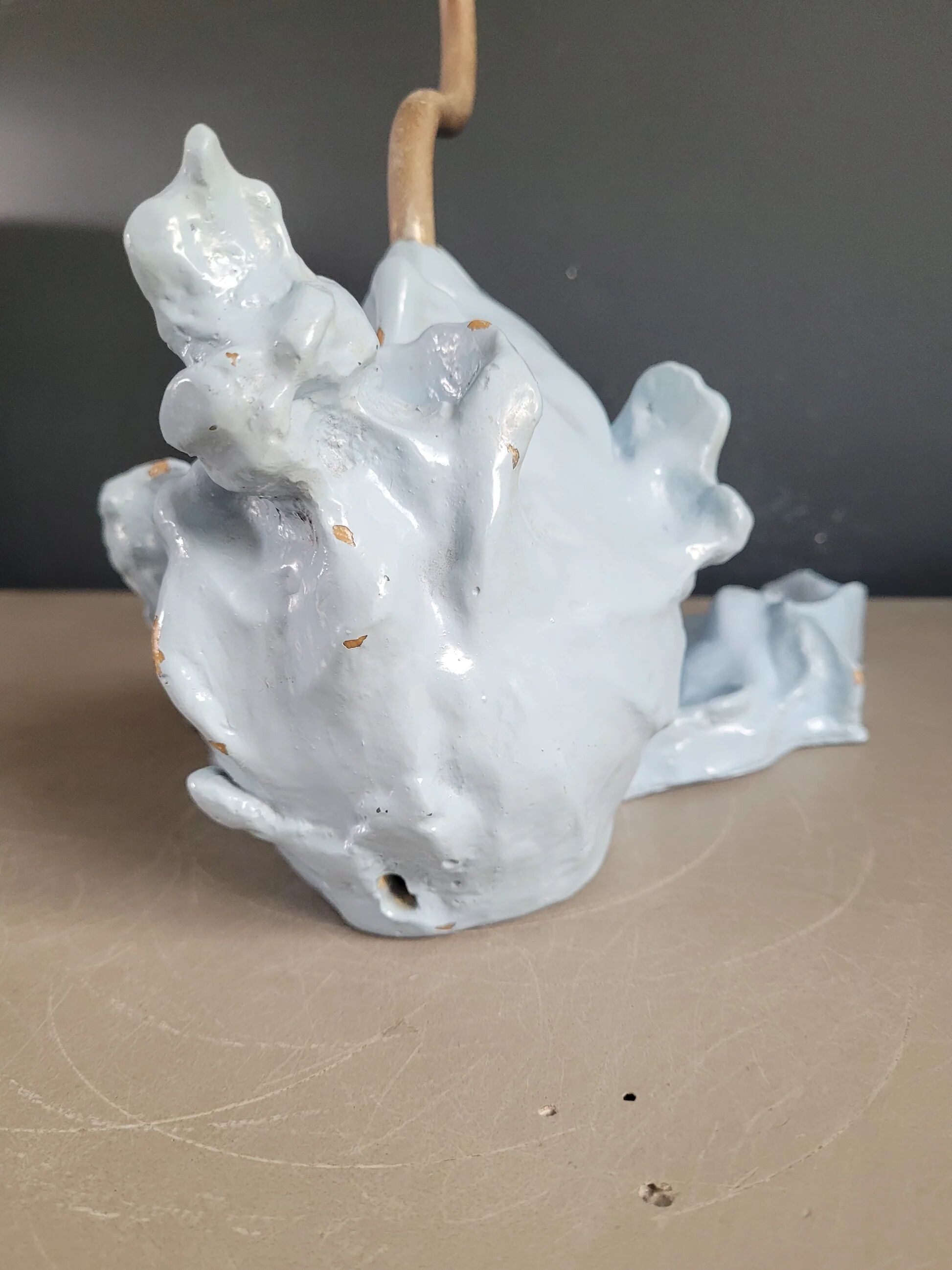 Vintage opaline globe sculptural wall light