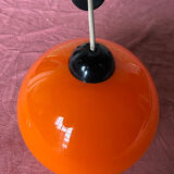 Suspension globe opaline orange 1970