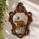 Large vintage baroque mirror in Rococo Louis XV style.