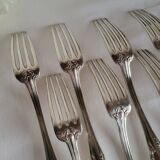 12 Fourchettes en métal argenté Boulenger Couverts de table
