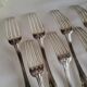12 silver-plated metal forks Boulenger table cutlery