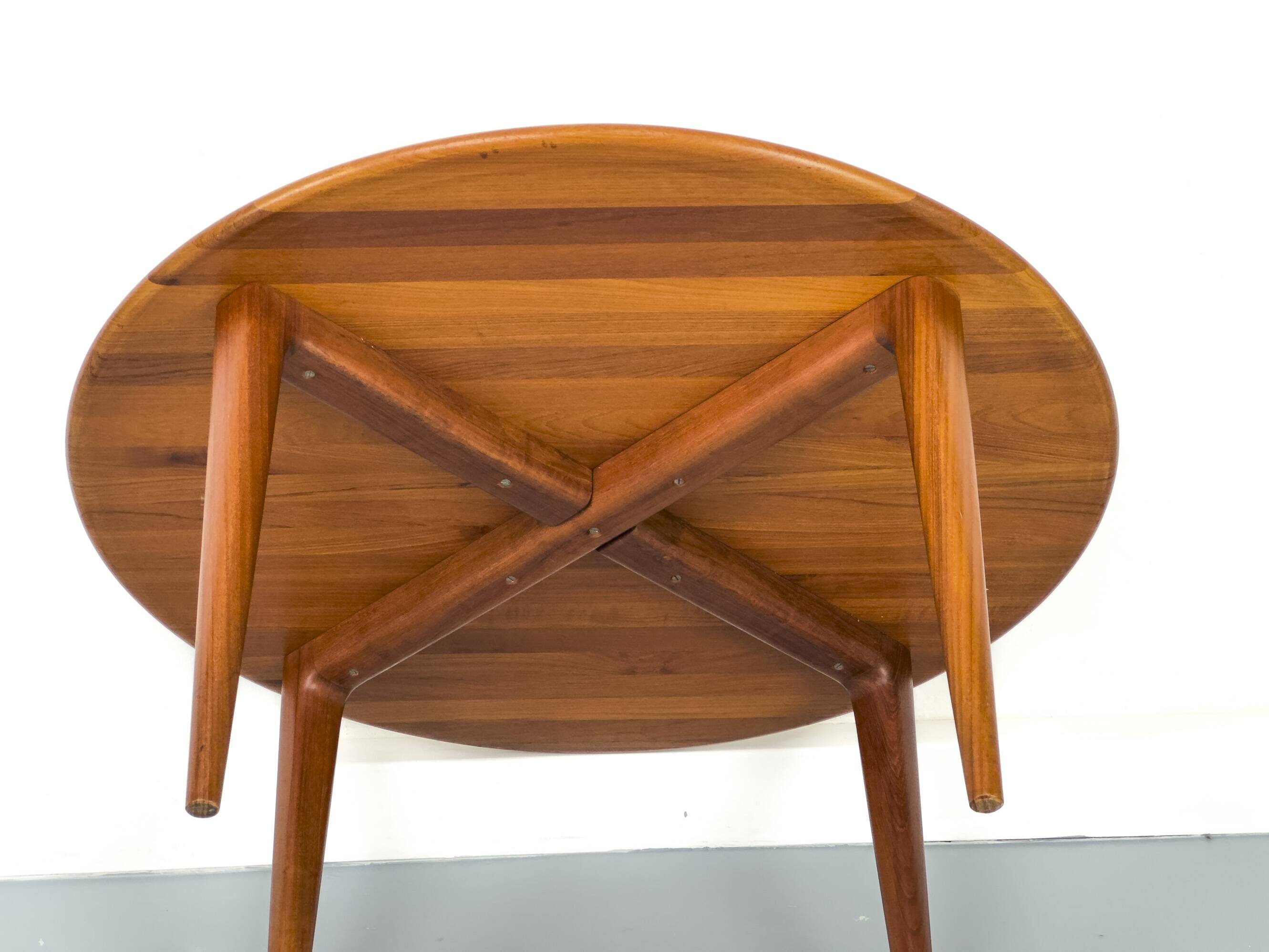 Circular Teak Coffee Table from Mikael Laursen, 1960s