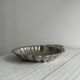 Large silver-plated metal dish, shell shape