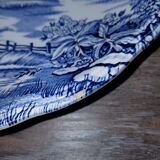 Lunéville porcelain - blue landscape plate