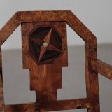 Art Deco armchair, marquetry and cane, circa 1930